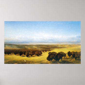 The Gathering Of The Herds  By William Jacob Hays Poster by GalleryGifts at Zazzle