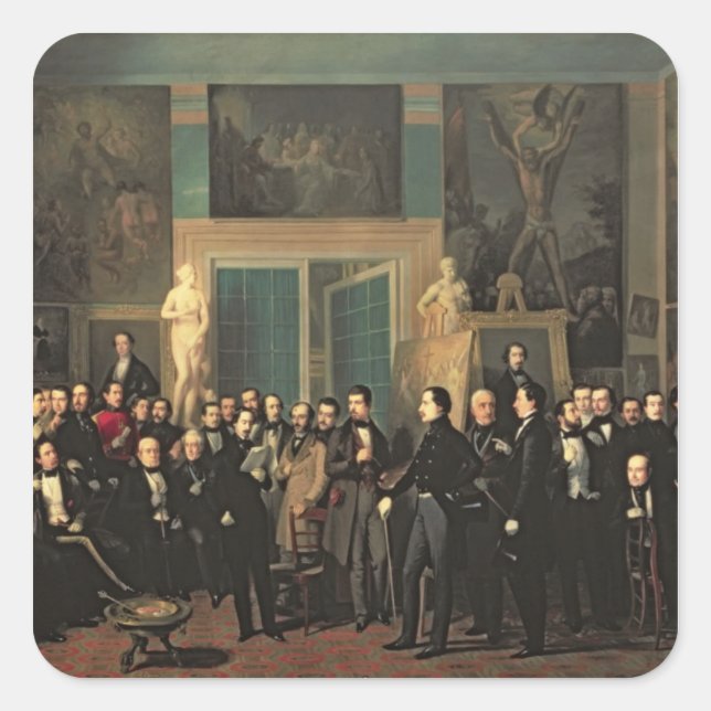 The Gathering of the Poets, 1846 Square Sticker (Front)