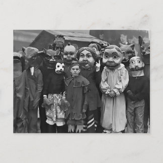 The Gathering on Halloween Postcard