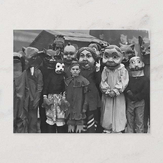 The Gathering on Halloween Postcard (Front)