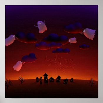 The Gathering Storm (halloween Night) Poster by vladstudio at Zazzle