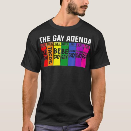 The Gay agenda LGBT Pride  T_Shirt