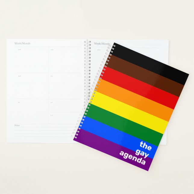 "The gay agenda" Philadelphia ride flag Planner (Display)