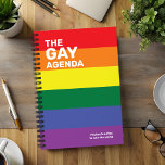The Gay Agenda Pride Colors Planner<br><div class="desc">The Gay Agenda Proud Colors Planner - For our LGBT community we present this very cool planner.  Presented in gay pride colors to help celebrate love and acceptance for all. Stay on top of all your important appointments and notes with this awesome colorful and modern planner.</div>