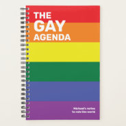 The Gay Agenda Pride Colors Planner at Zazzle