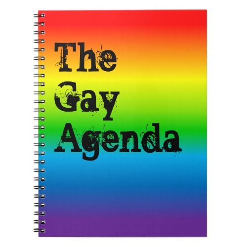 The Gay Agenda Rainbow Gradient Notebook
