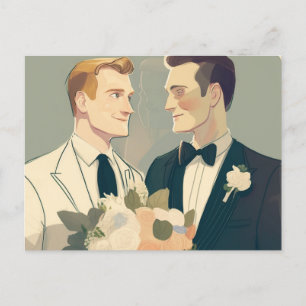 The Gay Grooms Postcard
