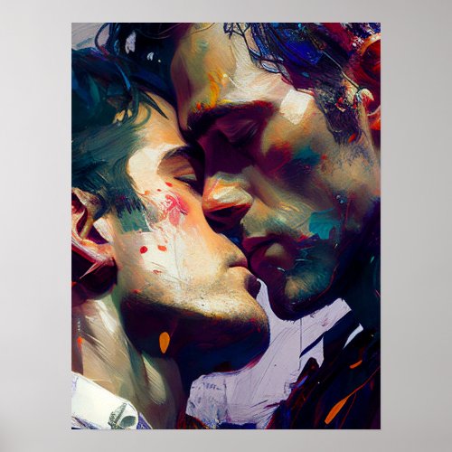 The Gay Lovers Kiss Poster
