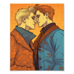 The Gay Men in Love Ardent Gay Love Photo Print
