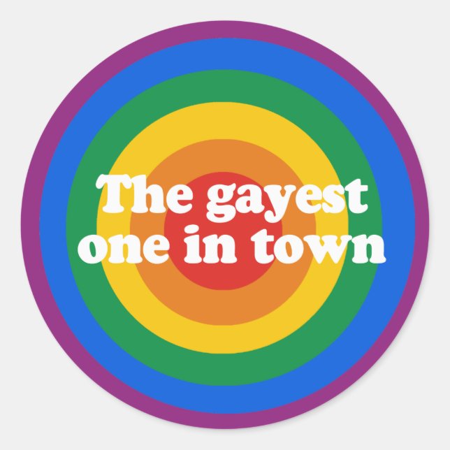 The gayest one in town Bumper Sticker (Front)