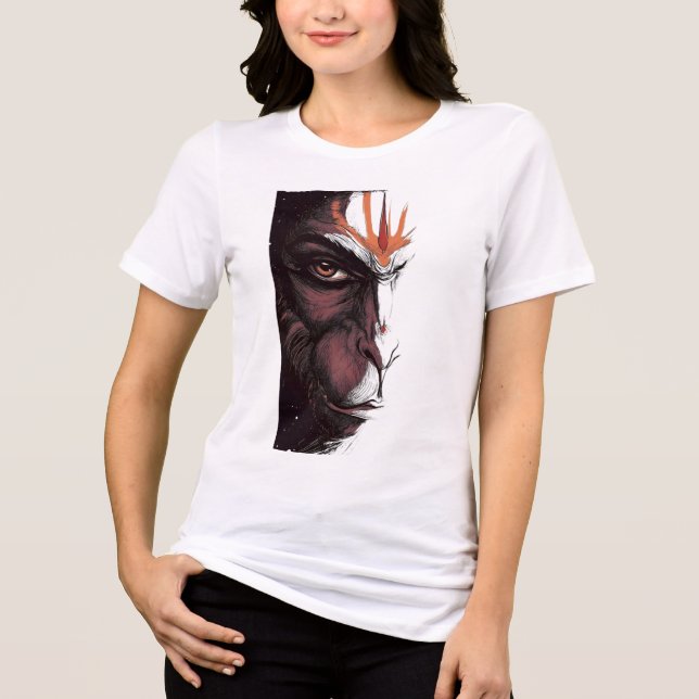 The Gaze of Mahakaal Half Revealed, Fully Eternal  Tri-Blend Shirt (Front)