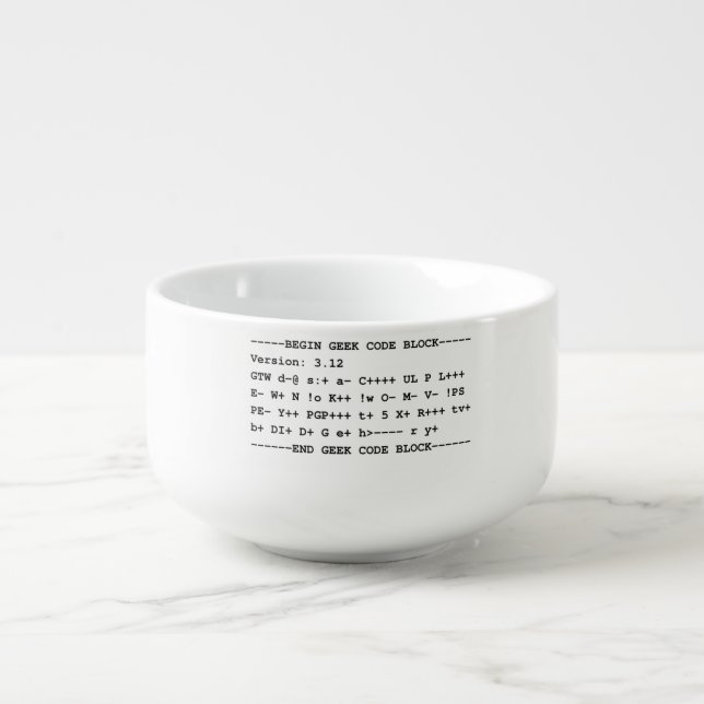 The Geek Code Soup Mug (Front)