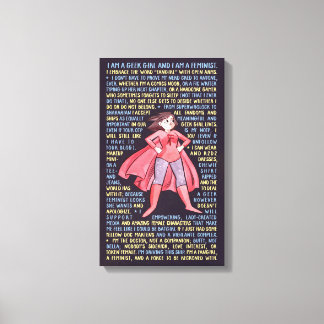 The Geek Girl’s Litany for Feminism Canvas Print