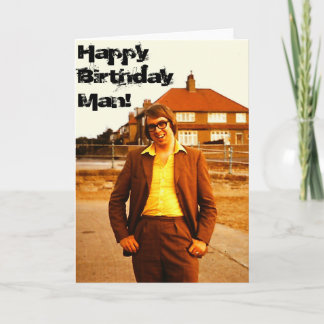 The Geek - Retro 1970's English Man Birthday Card