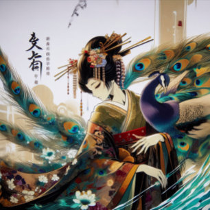 The geisha and the peacock T-Shirt