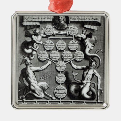 The Genealogy of the Anti_Christ Oliver Metal Ornament