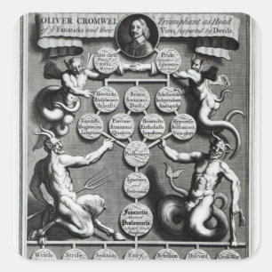 The Genealogy of the Anti-Christ Oliver Square Sticker