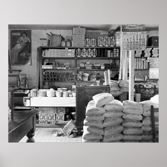 The General Store, Moundville, Alabama: 1936 Poster (Front)