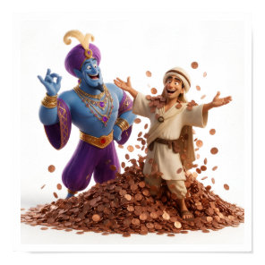 The Genie's Fine Print Funny Magic Poster