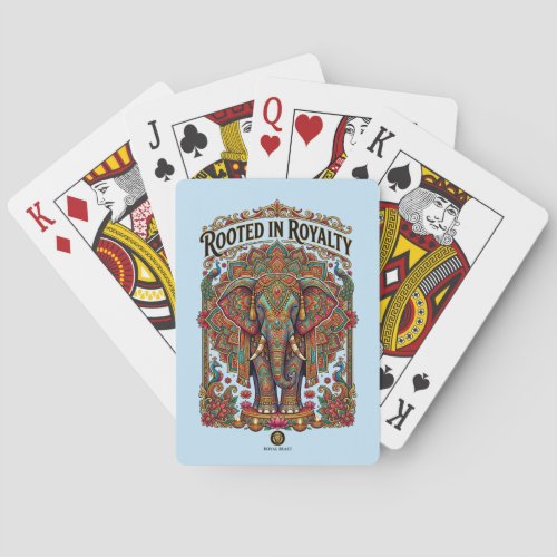 The Gentle Giant: Artistic Elephant Design Poker Cards