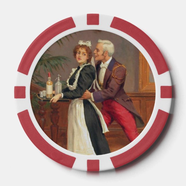 The Gentleman and the Maid Poker Chips (Front)