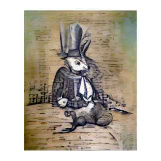 The Gentleman Rabbit Acrylic Print