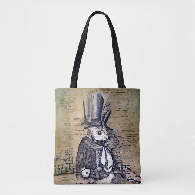 The Gentleman Rabbit Tote Bag (Front)