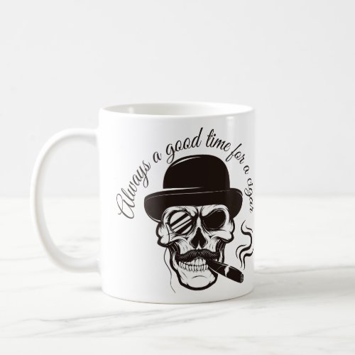 The gentleman skull cigar coffee mug