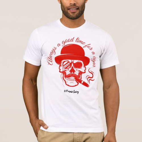 The gentleman skull cigar T_Shirt