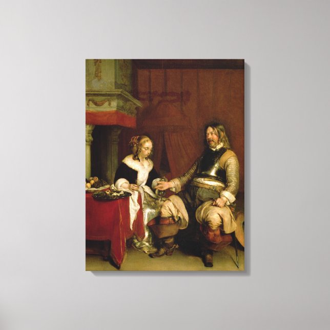 The Gentleman Soldier (oil on canvas) Canvas Print (Front)