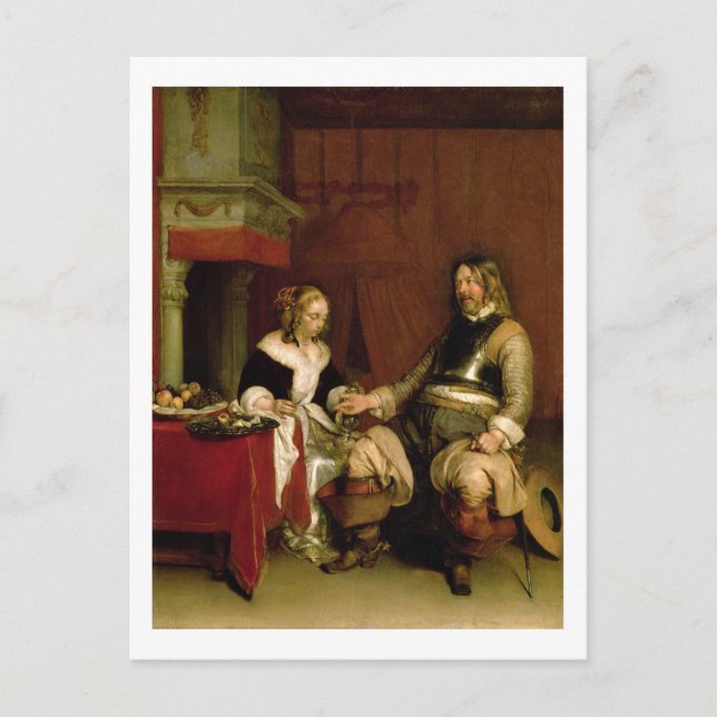 The Gentleman Soldier (oil on canvas) Postcard (Front)