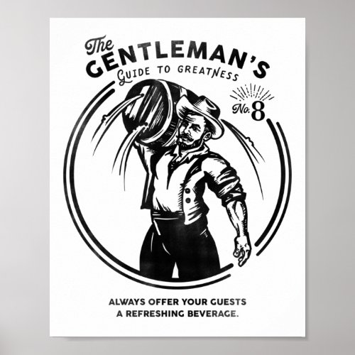 The Gentlemans Guide To Greatness Man Cave Beer Poster
