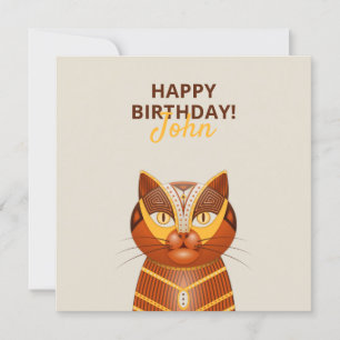 The Geocat - A Cute Cat Birthday Card