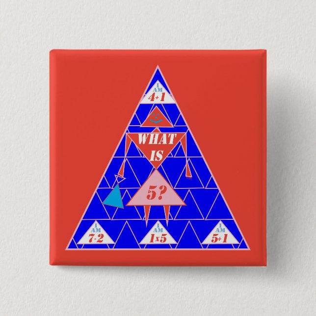The Geometrics-Button-Triangle-Age 5 Pinback Button (Front)