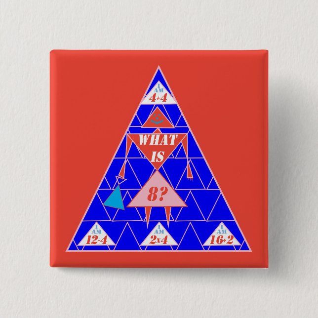 The Geometrics-Button-Triangle-Age 8 Button (Front)