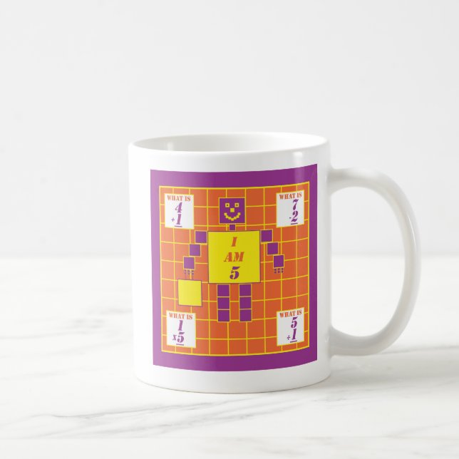 The Geometrics-Mug-Square-Age 5 Coffee Mug (Right)