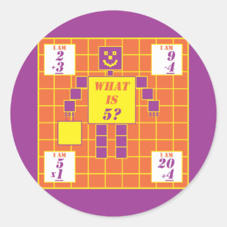 The Geometrics-Sticker-Square-Age 5 Classic Round Sticker