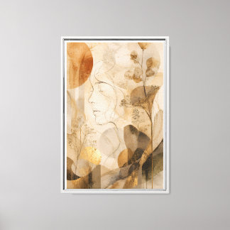 The Geometry of Breathing Earth | Luxury Neutral Canvas Print