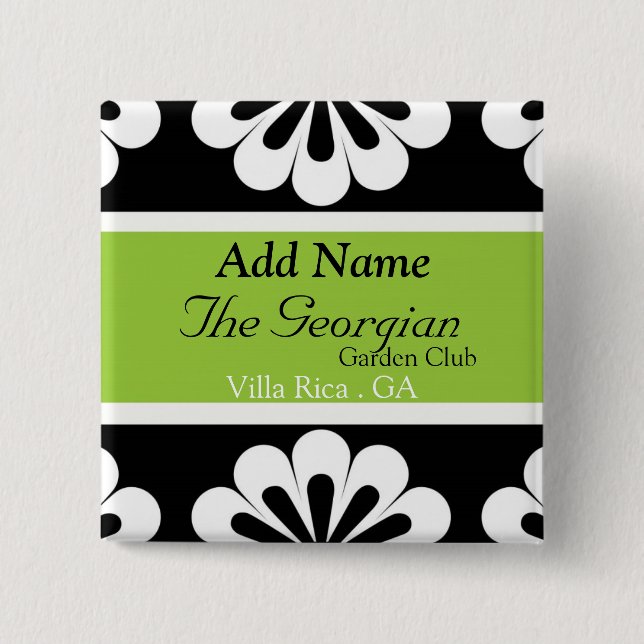 The Georgain Garden Club Button (Front)
