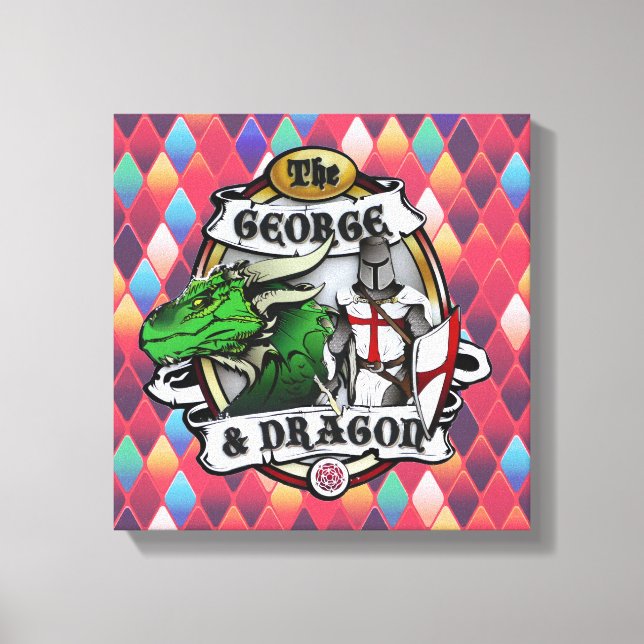 The George And Dragon Wrapped Canvas Print (Front)