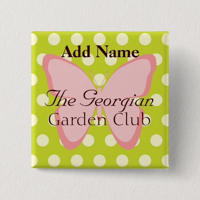 The Georgian Garden Club Pinback Button (Front)