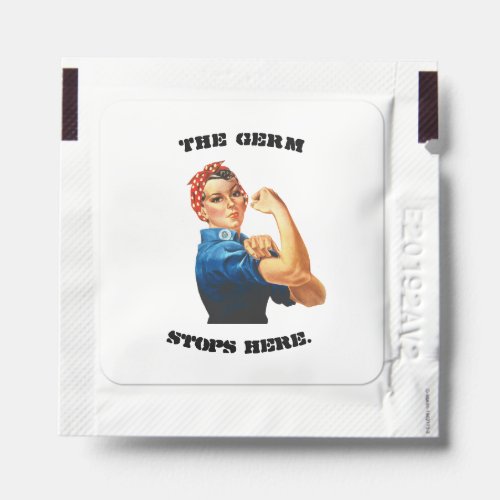 The Germ Stops Here Rosie the Riveter Hand Sanitizer Packet