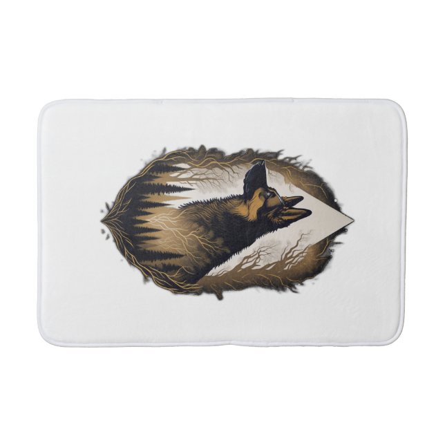 The German Shepherd 003 Bath Mat (Front)