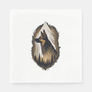 The German Shepherd 003  Napkins