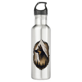 The German Shepherd 003 Stainless Steel Water Bottle