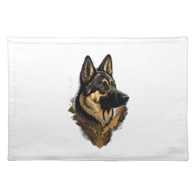 The German Shepherd 004  Cloth Placemat (Front)