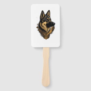 The German Shepherd 004 Hand Fan