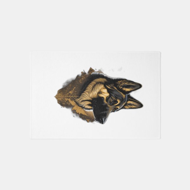 The German Shepherd 004  Rug (Front)