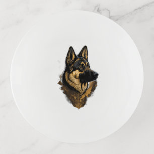 The German Shepherd 004 Trinket Tray