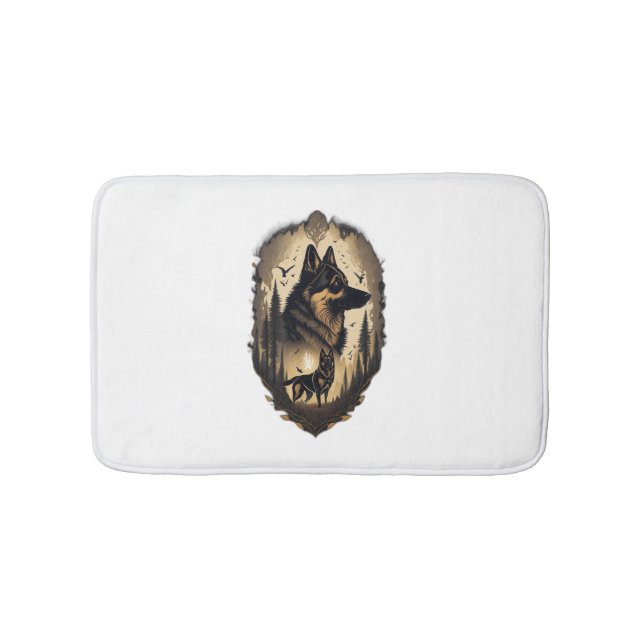 The German Shepherd 005  Bath Mat (Front)